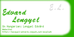 edvard lengyel business card